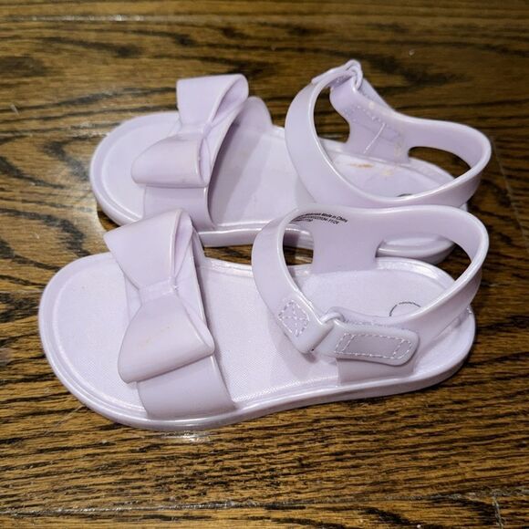 Kids' White & Purple Iridescent Sandals Bundle 7C - Picture 8 of 9